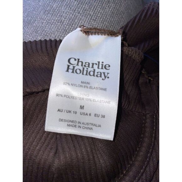 Charlie Holiday‎ Zola Belted Swimsuit One Piece Medium Adjustable Deep Brown New - Picture 5 of 8